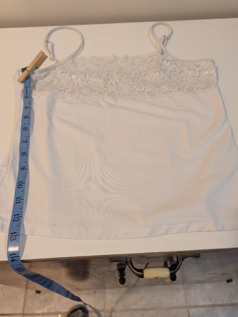 Womens vintage white camisole, size Large